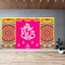 Lord Ganesh Backdrop 5x8 Feet Indian Traditional Cloth Backdrop Pooja Backdrop Indian Wall Art Photo Decor Banner Diwali Decor Wedding Backdrop Decorative Cloth Housewarming Gift